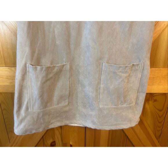 Sadie & Sage Lined Faux Suede Sleeveless Tan Mini Dress V Neck READ Size Small ( - Picture 3 of 7